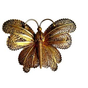 ALICE CAVINESS Sterling with Gold Overlay Brooch from Portugal